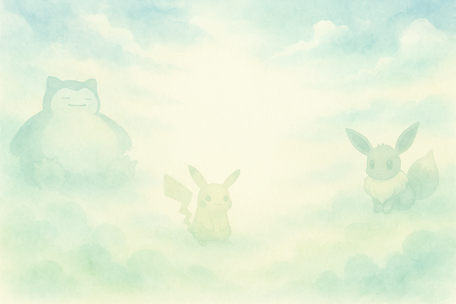 Generate calm background for an about us section, with pokemon theme